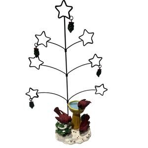 Metal‎ Christmas Card Photo Holder red cardinals